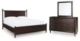 Dantenton Queen Panel Bed, Dresser and Mirror from Ashley - Luna Furniture