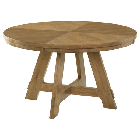 Danvers Round 54-inch Wood Dining Table Brown Oak - 109150