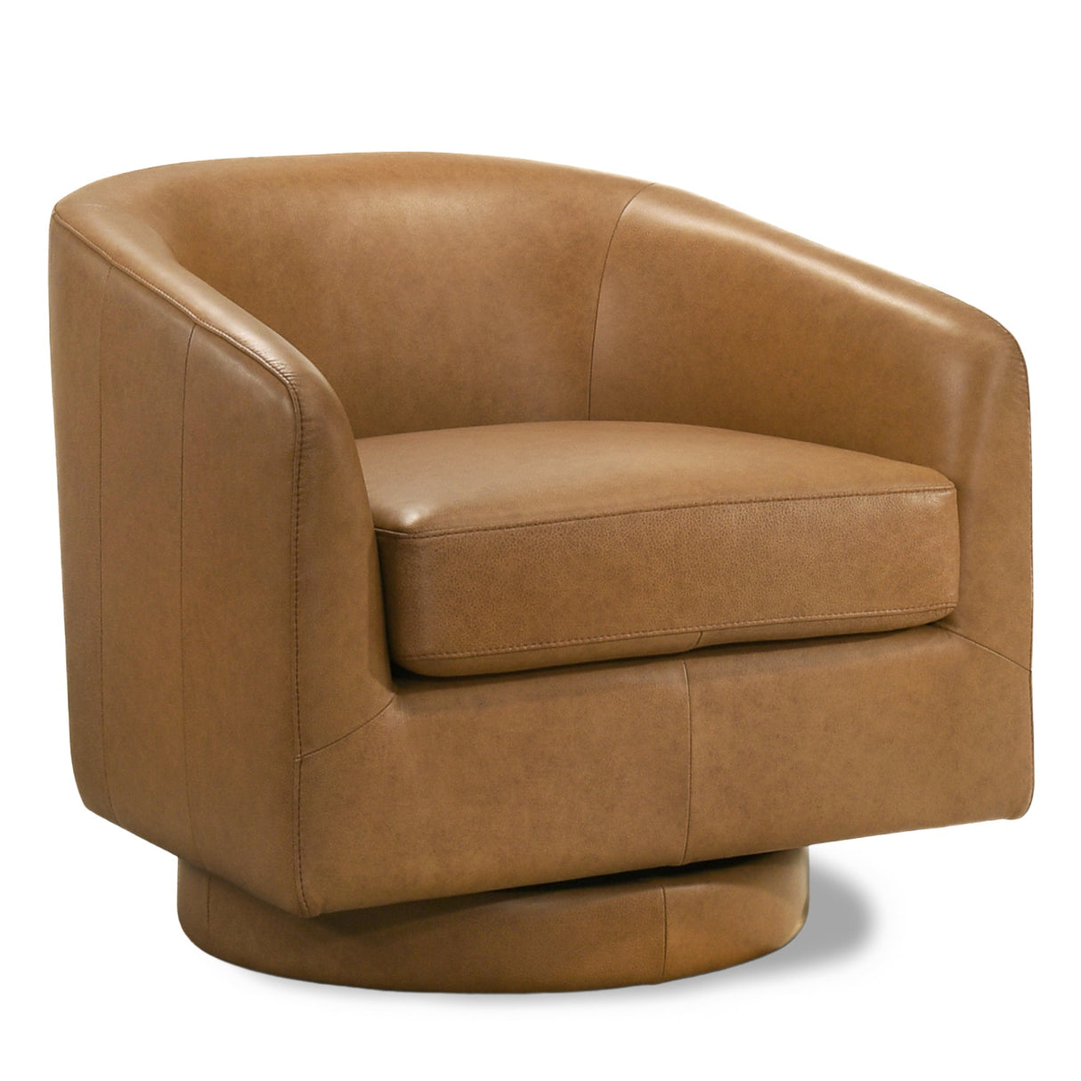 Danville Tan Leather Swivel Chair from Midinmod - Luna Furniture