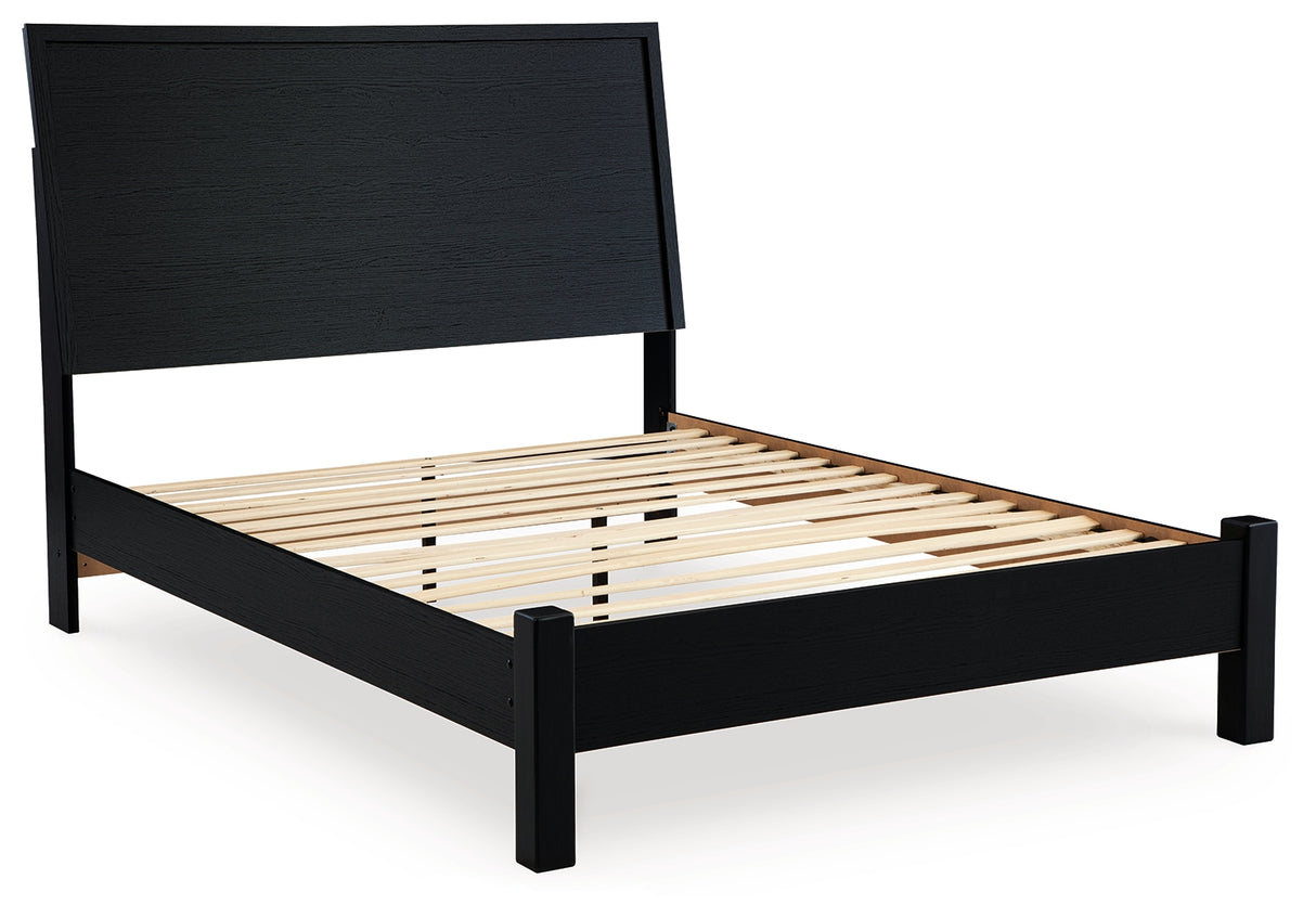 Danziar Black Full Platform Bed from Ashley - Luna Furniture
