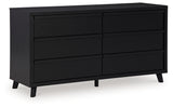 Danziar Black King Panel Bed, Dresser and 2 Nightstands from Ashley - Luna Furniture