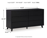 Danziar Black King Panel Bed, Dresser and 2 Nightstands from Ashley - Luna Furniture