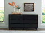 Danziar Black King Panel Bed, Dresser and 2 Nightstands from Ashley - Luna Furniture