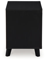 Danziar Queen Panel Headboard with Mirrored Dresser and Nightstand in Black from Ashley - Luna Furniture