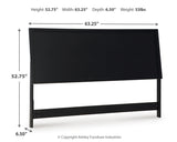 Danziar Queen Panel Headboard with Mirrored Dresser in Black from Ashley - Luna Furniture