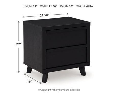 Danziar Queen Panel Platform Bed and 2 Nightstands from Ashley Furniture - Luna Furniture