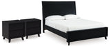 Danziar Queen Panel Platform Bed and 2 Nightstands from Ashley Furniture - Luna Furniture