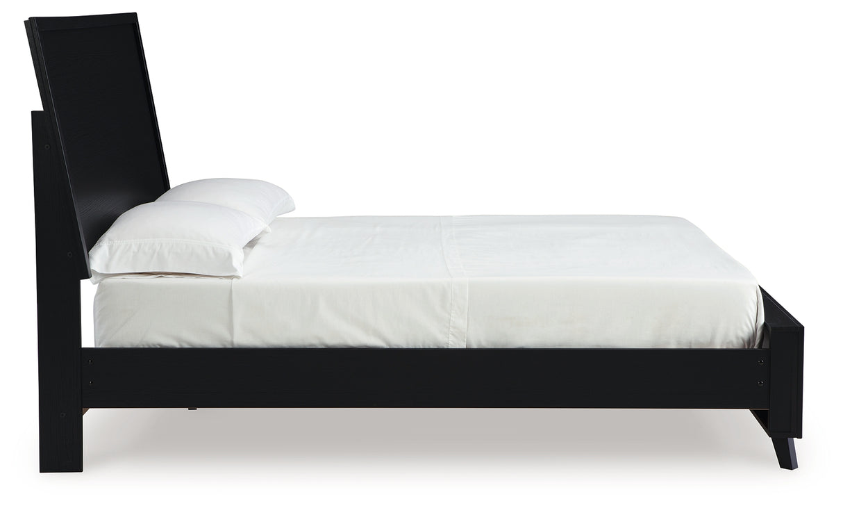 Danziar Queen Panel Platform Bed and 2 Nightstands from Ashley Furniture - Luna Furniture
