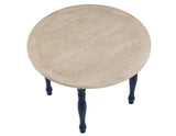 Darcy 5-Piece 42″ Round DIning Set, Midnight Blue and Natural Finish from Steve Silver - Luna Furniture