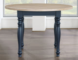 Darcy 5-Piece 42″ Round DIning Set, Midnight Blue and Natural Finish from Steve Silver - Luna Furniture