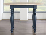 Darcy 5-Piece 42″ Round DIning Set, Midnight Blue and Natural Finish from Steve Silver - Luna Furniture