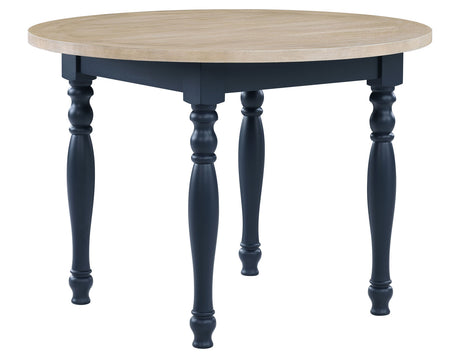 Darcy 5-Piece 42″ Round DIning Set, Midnight Blue and Natural Finish from Steve Silver - Luna Furniture