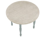 Darcy 5-Piece 42″ Round Dining Set, Mint Green and Washed Linen Finish from Steve Silver - Luna Furniture