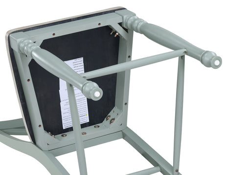 Darcy 5-Piece 64-82″Counter Set with 18-inch leaf, Mint Green and Natural Finish from Steve Silver - Luna Furniture