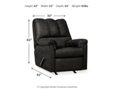 Darcy Black Loveseat and 2 Recliners from Ashley - Luna Furniture