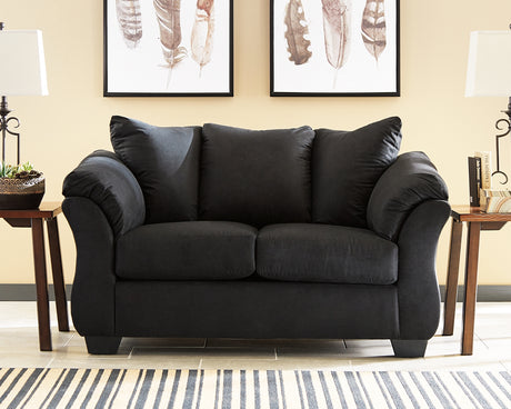 Darcy Black Loveseat and 2 Recliners from Ashley - Luna Furniture