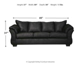 Darcy Sofa, Loveseat, Chair and Ottoman in Black from Ashley - Luna Furniture