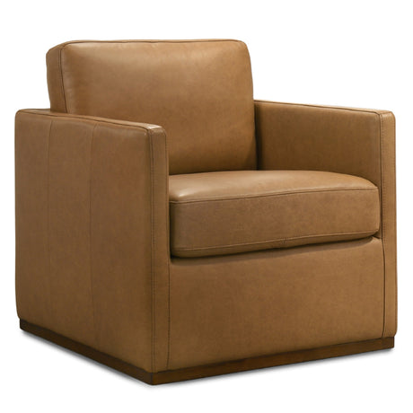 Darien Tan Leather Swivel Chair from Midinmod - Luna Furniture
