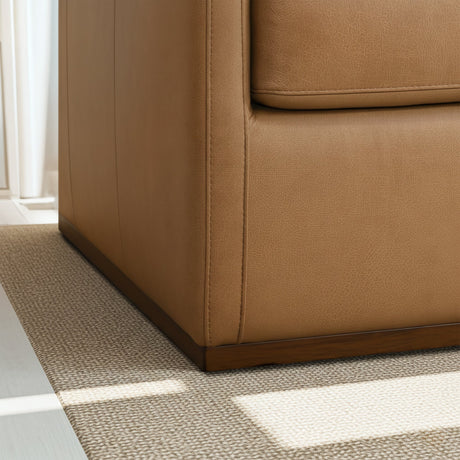 Darien Tan Leather Swivel Chair from Midinmod - Luna Furniture