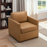 Darien Tan Leather Swivel Chair from Midinmod - Luna Furniture
