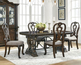 Maylee Dark Brown Dining Table and 4 Chairs from Ashley - Luna Furniture