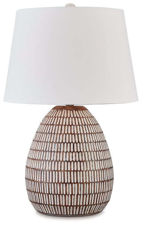 Darrich Beige/White Table Lamp - L235804