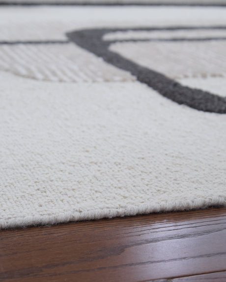 Davismour Ivory/Taupe/Charcoal Large Rug from Ashley - Luna Furniture