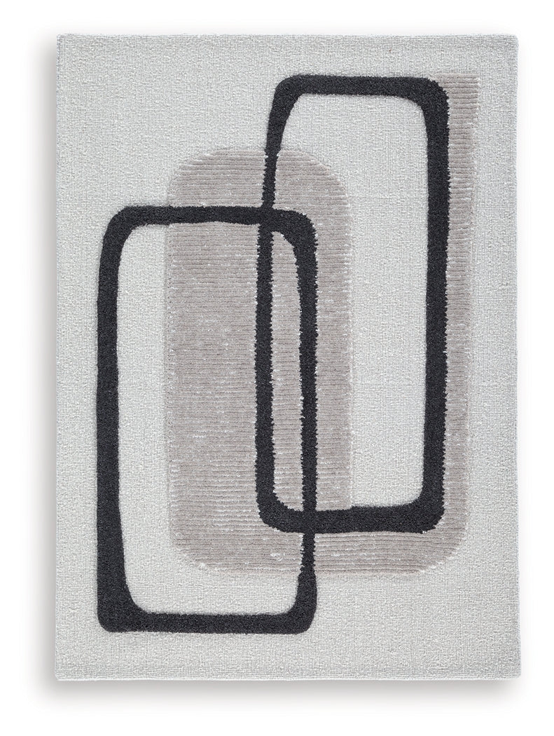 Davismour Ivory/Taupe/Charcoal Medium Rug from Ashley Furniture - Luna Furniture