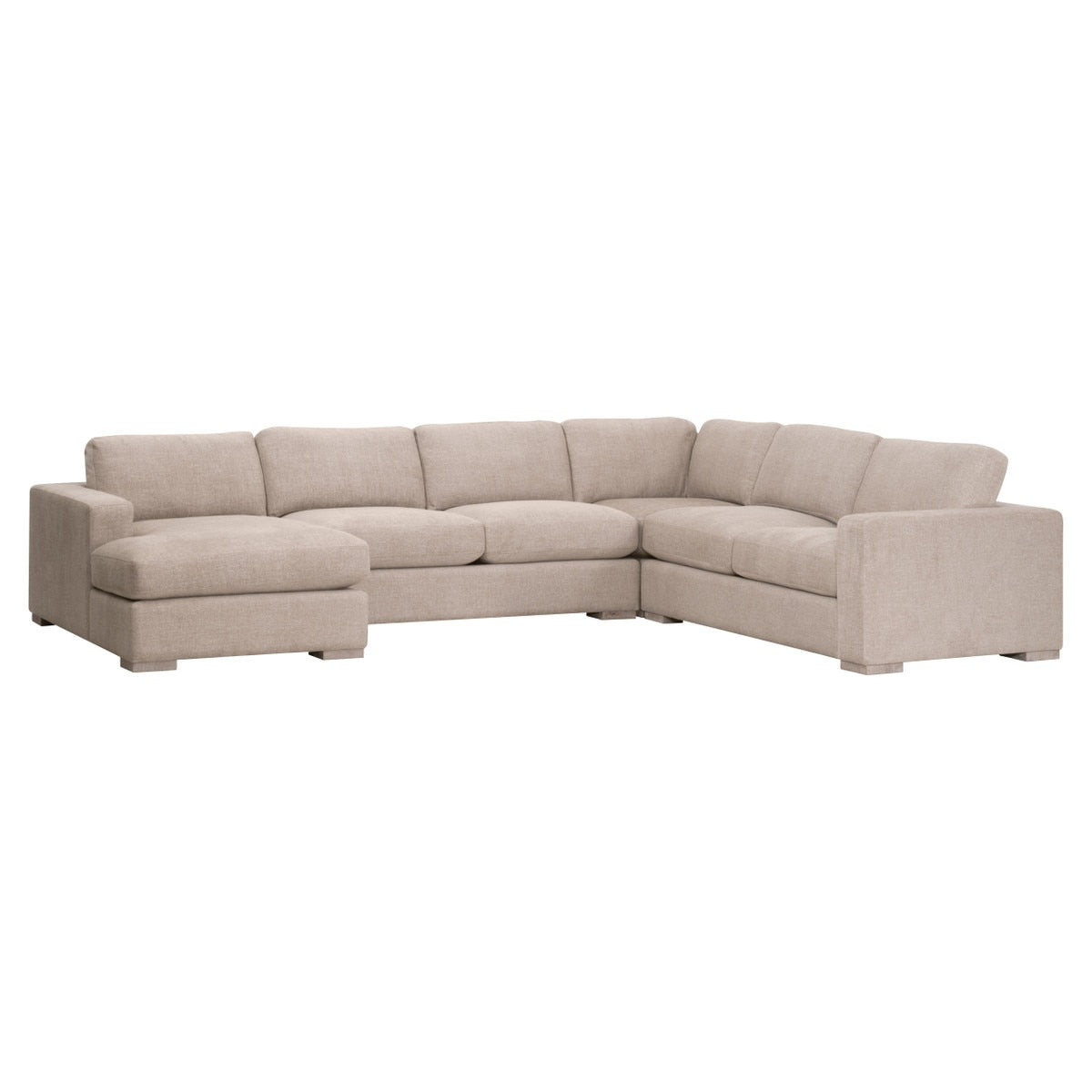 Dawson 4-Piece Modular Sectional in Performance Wheat, Natural Gray Oak from Essentials For Living - Luna Furniture