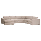 Dawson 4-Piece Modular Sectional in Performance Wheat, Natural Gray Oak from Essentials For Living - Luna Furniture