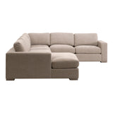 Dawson 4-Piece Modular Sectional in Performance Wheat, Natural Gray Oak from Essentials For Living - Luna Furniture