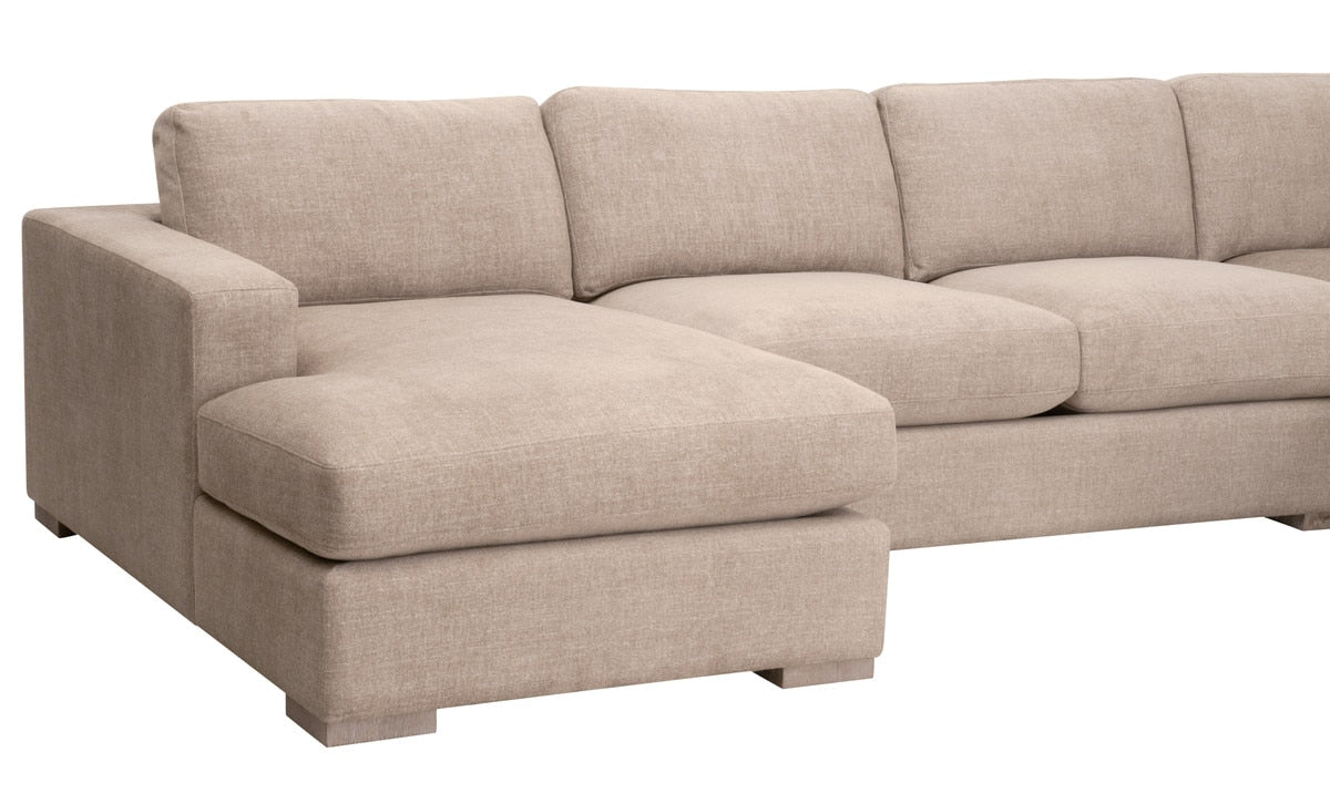 Dawson 4-Piece Modular Sectional in Performance Wheat, Natural Gray Oak from Essentials For Living - Luna Furniture