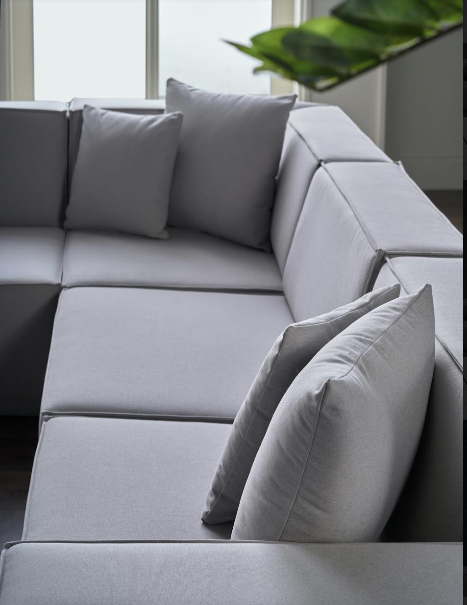 Daya Manori Grey Ottoman from Bellona - Luna Furniture