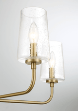 Dazzle Five Lights Chandelier With Clear Seeded Glass -Satin Brass from Midinmod - Luna Furniture