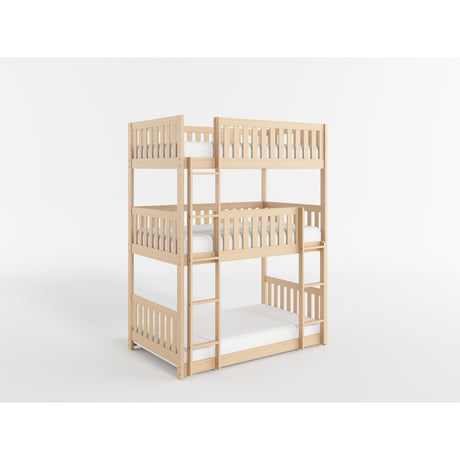 Bartly Pine Triple Bunk Bed from Homelegance - Luna Furniture