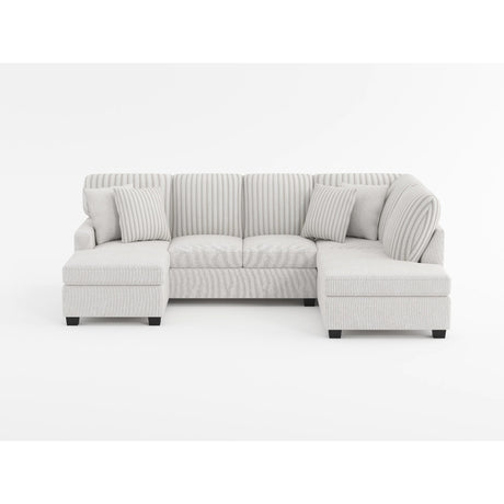 Lawson Taupe 2-Piece Sectional with Chaise from Homelegance - Luna Furniture