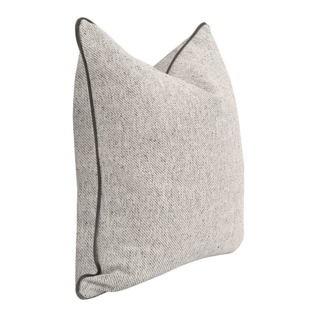 The Not So Basic 22" Essential Pillow in Howell Natural, Dark Dove Velvet Piping, Set of 2 from Essentials For Living - Luna Furniture