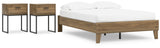 Deanlow Full Platform Bed with 2 Nightstands in Honey from Ashley - Luna Furniture