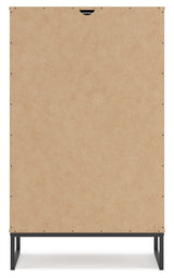 Deanlow Full Platform Panel Bed with Dresser and Chest in Honey from Ashley - Luna Furniture