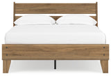 Deanlow Full Platform Panel Bed with Dresser and Chest in Honey from Ashley - Luna Furniture