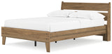 Deanlow Full Platform Panel Bed with Dresser and Chest in Honey from Ashley - Luna Furniture
