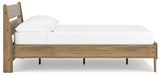Deanlow Full Platform Panel Bed with Dresser and Chest in Honey from Ashley - Luna Furniture