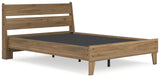 Deanlow Full Platform Panel Bed with Dresser, Chest and 2 Nightstands in Honey from Ashley - Luna Furniture