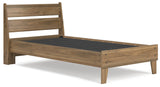 Deanlow Twin Platform Panel Bed with Dresser and Chest in Honey from Ashley - Luna Furniture