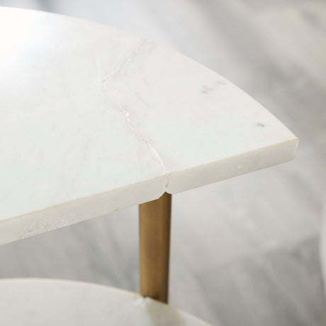 Patna White Marble Top Accent Table from Steve Silver - Luna Furniture