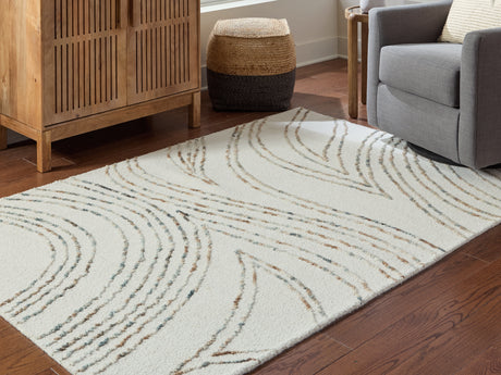 Deenbury Ivory/Green/Brown Medium Rug from Ashley - Luna Furniture
