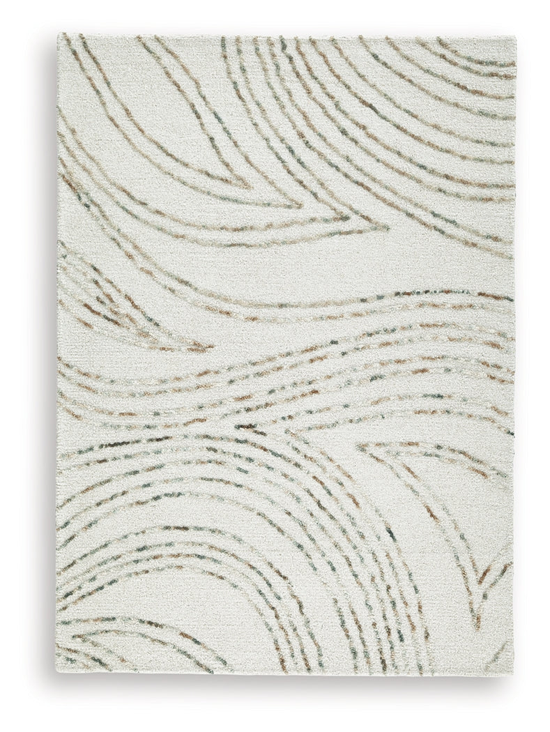 Deenbury Ivory/Green/Brown Medium Rug from Ashley Furniture - Luna Furniture