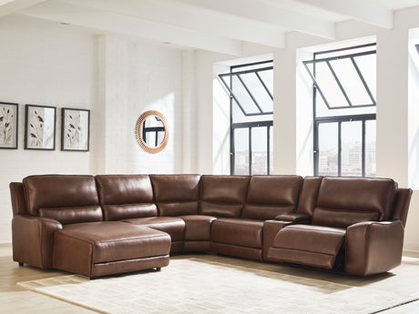 DeepWakes Canyon 6-Piece Power Reclining Sectional with Chaise from Ashley - Luna Furniture