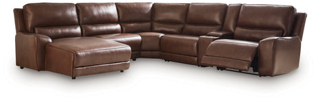 DeepWakes Canyon 6-Piece Power Reclining Sectional with Chaise from Ashley - Luna Furniture