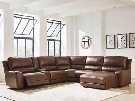 DeepWakes Canyon 6-Piece Power Reclining Sectional with Chaise from Ashley - Luna Furniture